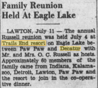 Trails End Resort Dance Pavillion - 1953 Family Reunion (newer photo)
